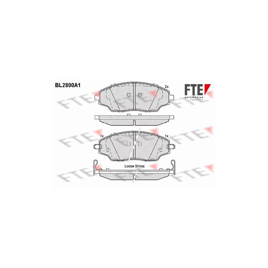 FTE Bl2800A1 Brake Pad Set for Chevrolet Aveo