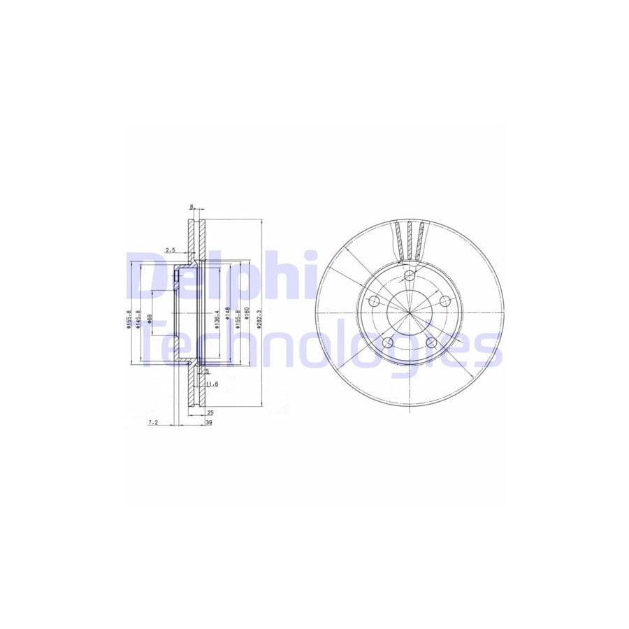 Delphi Bg3199 Brake Disc For Vw Passat