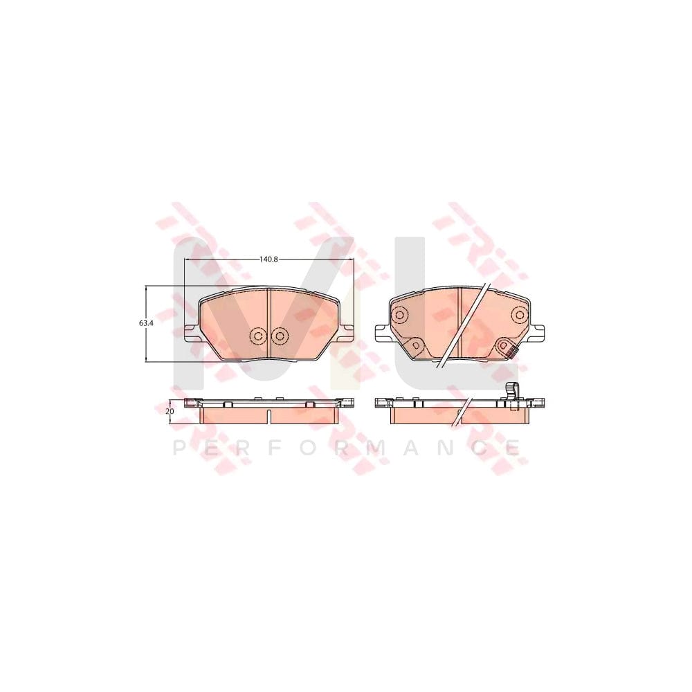 TRW Gdb3629 Brake Pad Set With Acoustic Wear Warning
