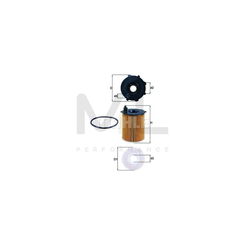 MAHLE ORIGINAL OX 171/16D Oil Filter Filter Insert | ML Performance Car Parts