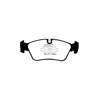 EBC PD02KF078 BMW E46  E85 Redstuff Front Brake Pad & Plain Disc Kit - ATE Caliper 2 | ML Performance UK Car Parts