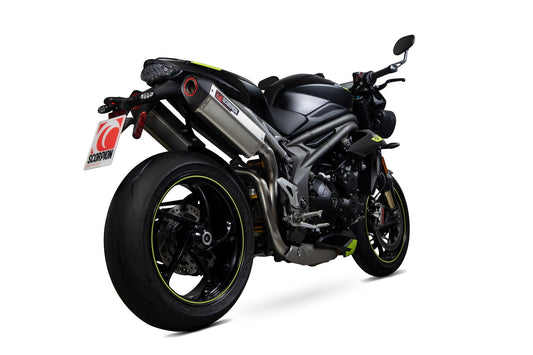 Scorpion RTR88SEO Triumph Speed Triple Serket Parallel Slip-On (Pair) - Brushed Stainless Steel Sleeve | ML Performance UK UK