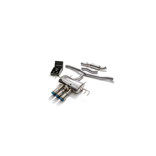Armytrix HCRF8-3S22B Valvetronic Exhaust System Honda Civic Type-R FK8 2.0L Turbo LHD 2018-2021 with Triple Blue Coated 4"