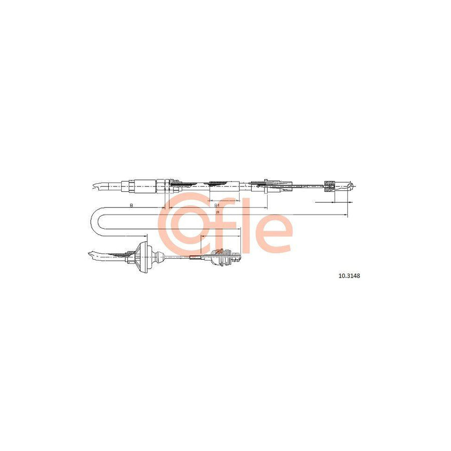 Cofle 92.10.3148 Clutch Cable for VW Passat