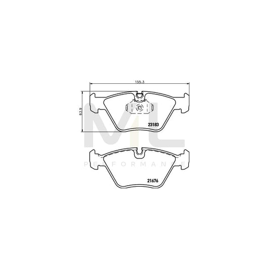 Hella 8DB 355 009-001 Brake Pad Set Prepared For Wear Indicator | ML Performance Car Parts