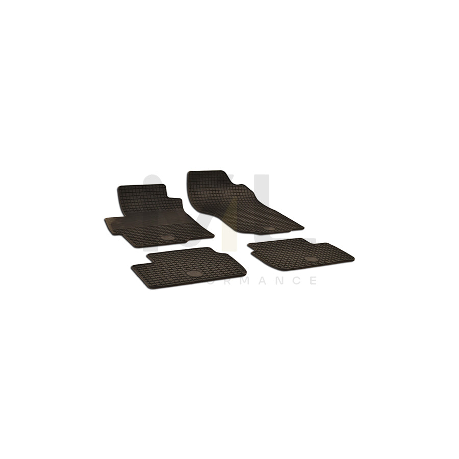 WALSER 50449 Floor mat set for MITSUBISHI LANCER Elastomer, Front and Rear, Quantity: 4, Black