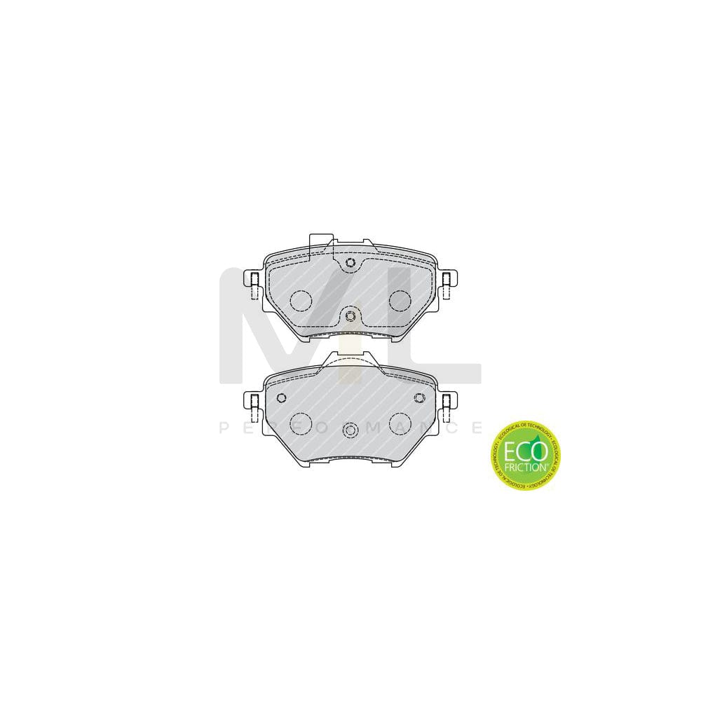 Ferodo FDB4680 Brake Pad Set Premier Eco Friction, Not Prepared for Wear Indicator, With Accessories