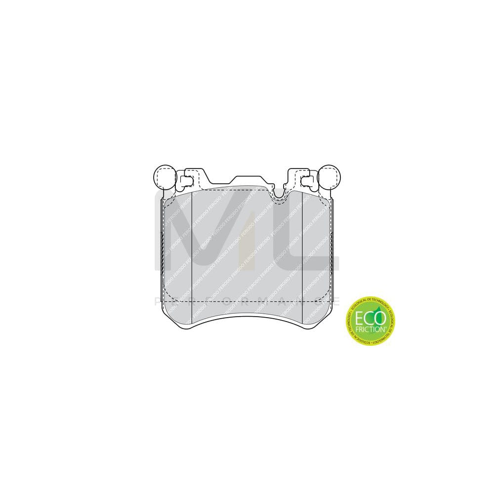 Ferodo Premier Eco Friction FDB4351 Brake Pad Set Prepared for Wear Indicator, Without Accessories