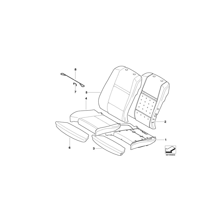 Genuine BMW 52107287249 E70 E72 E71 Cover For Comfort Seat, Leather OYSTER (Inc. Hybrid X6, X6 30dX & X6 35dX)