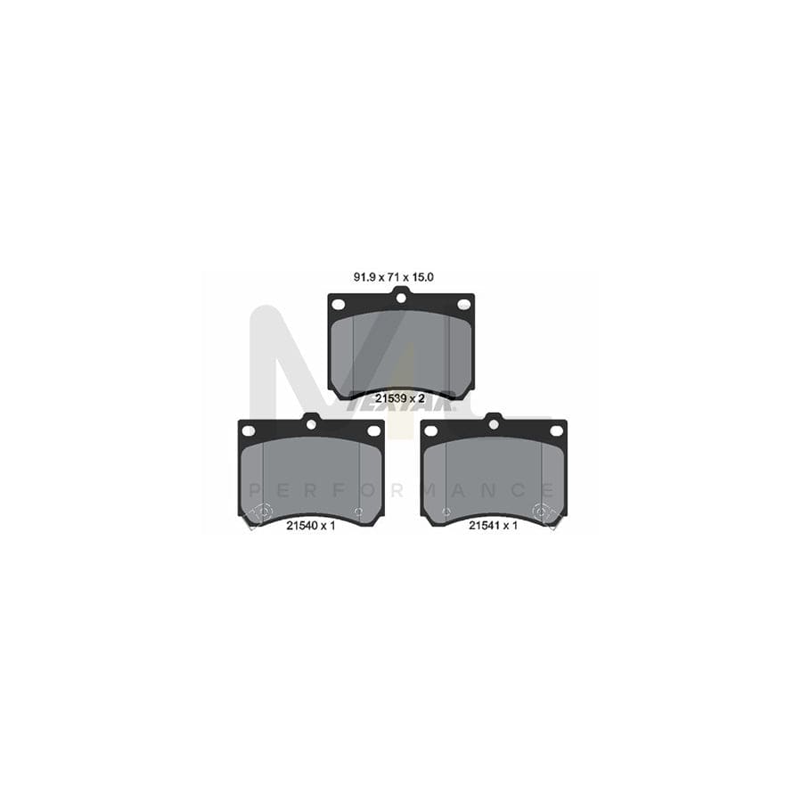 TEXTAR 2153901 Brake pad set with acoustic wear warning