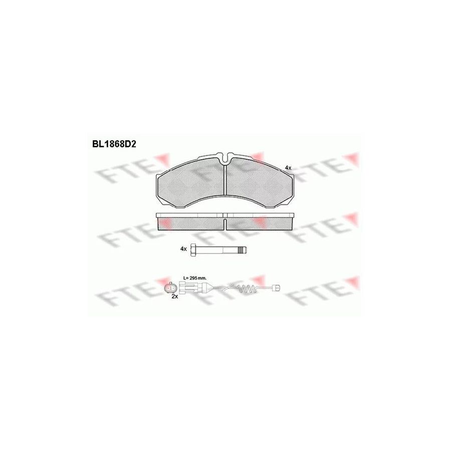 FTE Bl1868D2 Brake Pad Set for Iveco Daily