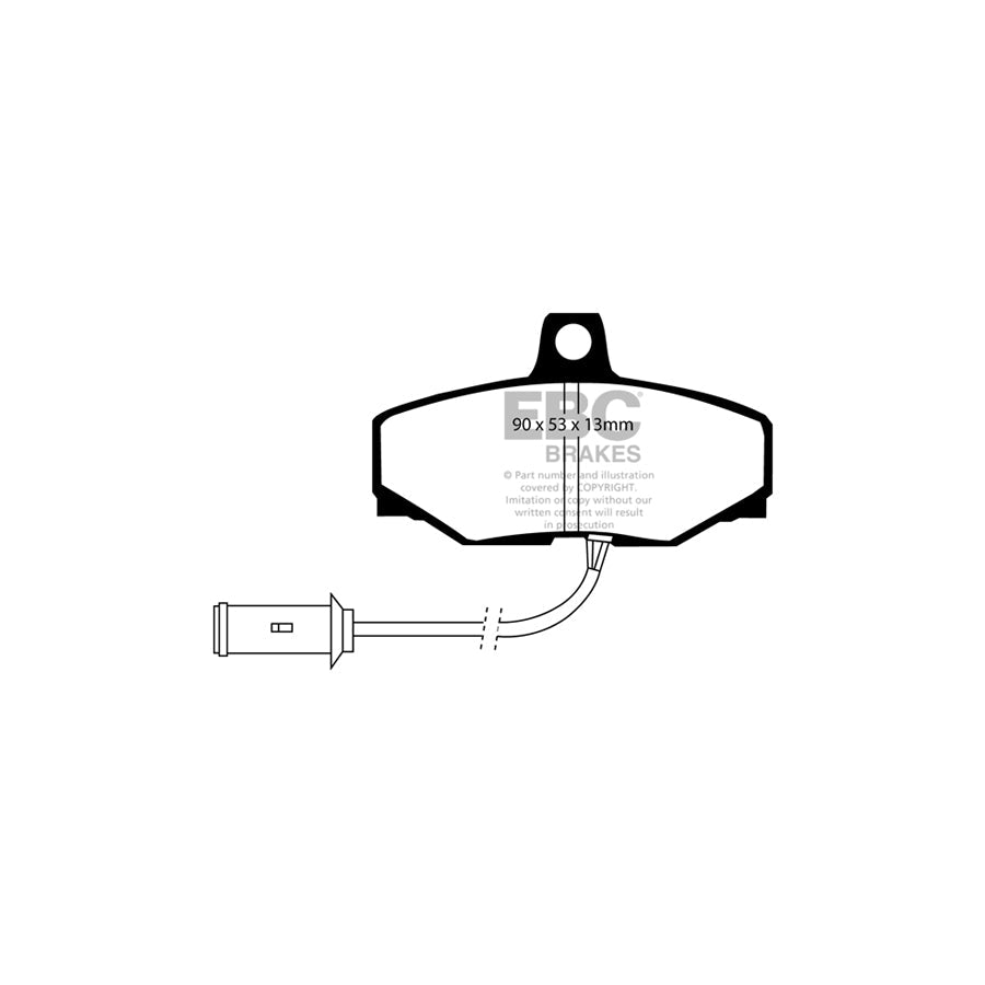 EBC PD02KR156 Daimler Jaguar Redstuff Rear Brake Pad & Plain Disc Kit - Girling/TRW Caliper (Inc. Sovereign & XJ6) 2 | ML Performance UK Car Parts