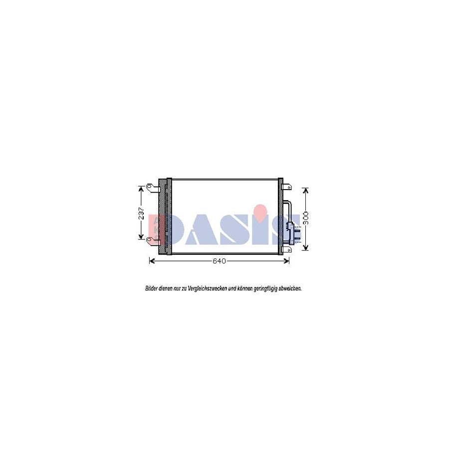 AKS Dasis 302003N Air Conditioning Condenser for Lancia Lybra