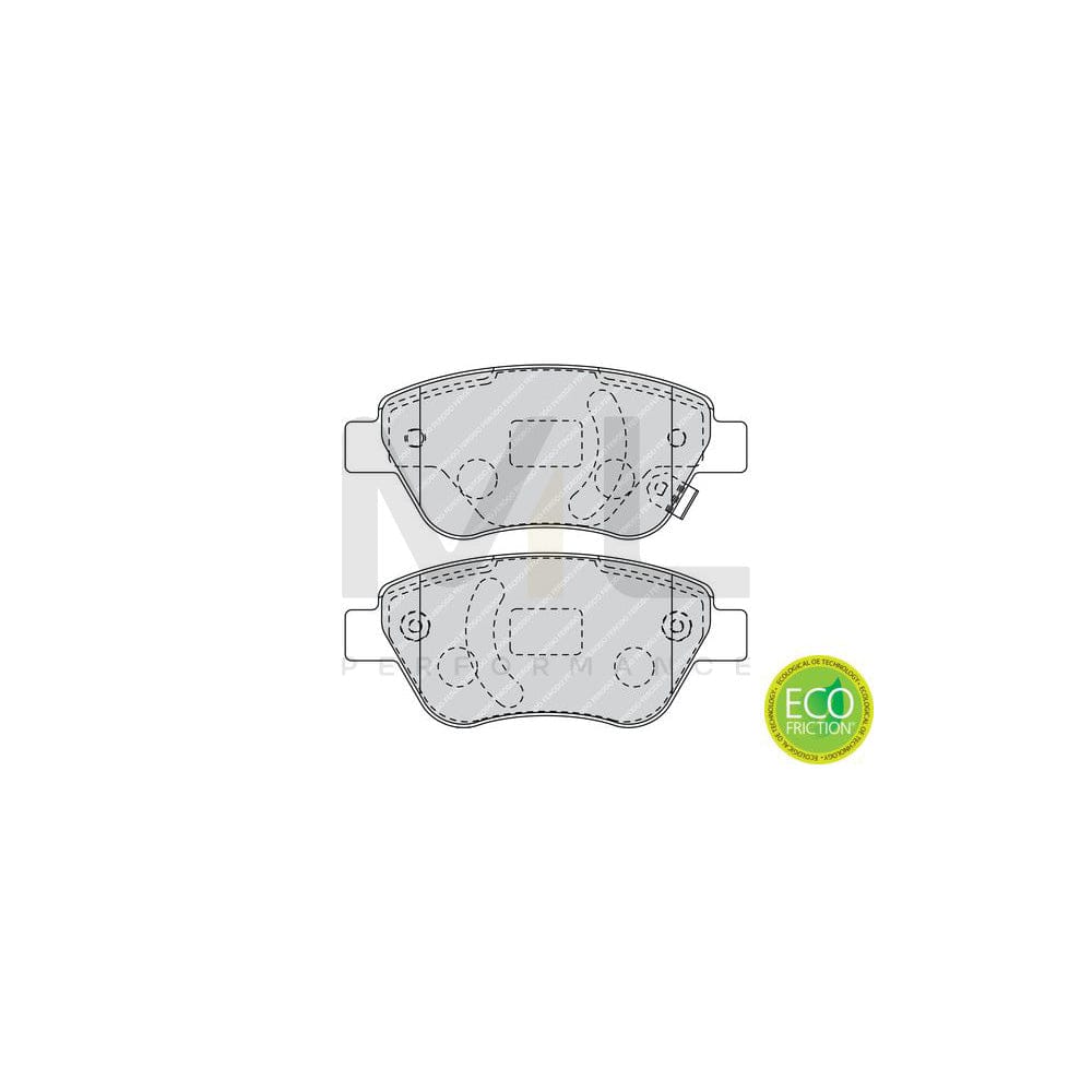 Ferodo Premier Eco Friction FDB1920 Brake Pad Set With Acoustic Wear Warning, With Brake Caliper Screws, With Piston Clip, With Accessories