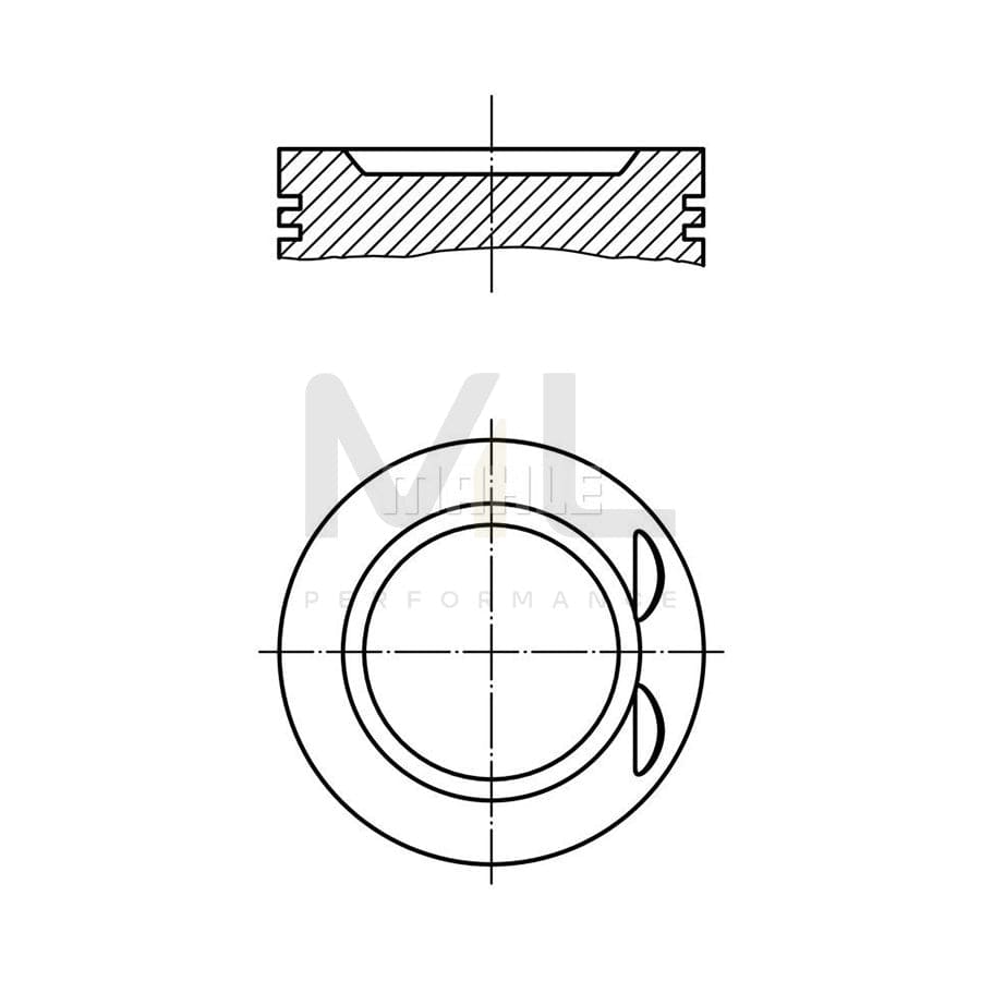 MAHLE ORIGINAL 038 24 00 Piston 81,01 mm, without cooling duct | ML Performance Car Parts
