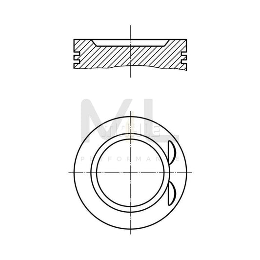 MAHLE ORIGINAL 038 24 00 Piston 81,01 mm, without cooling duct | ML Performance Car Parts