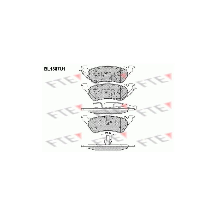 FTE Bl1887U1 Brake Pad Set