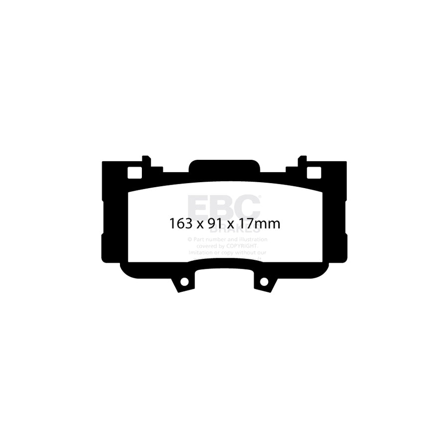 EBC PD13KF876 Ford Mustang Yellowstuff Front Brake Pad & GD Disc Kit 2 | ML Performance UK Car Parts