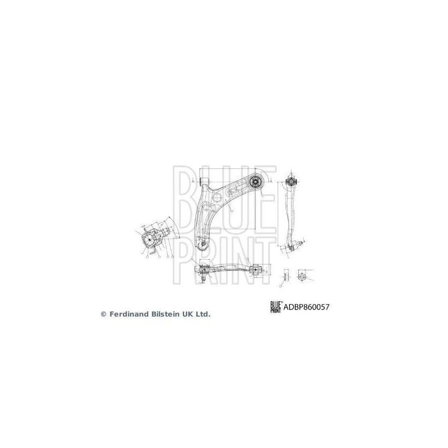 Blue Print Adbp860057 Suspension Arm for Hyundai I20