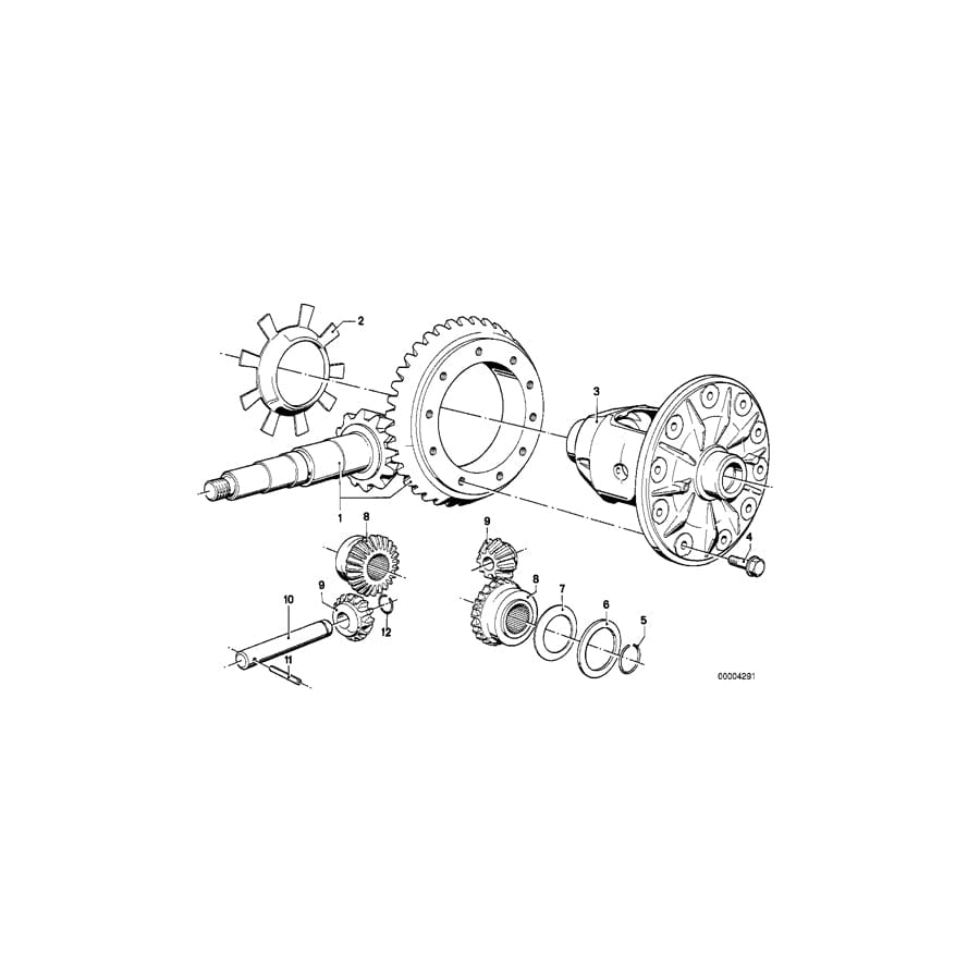 Genuine BMW 33102271511 Crowngear Set I=3,91 XR22 (Inc. E36 318iS Class 2 & E36 320i STC '95)