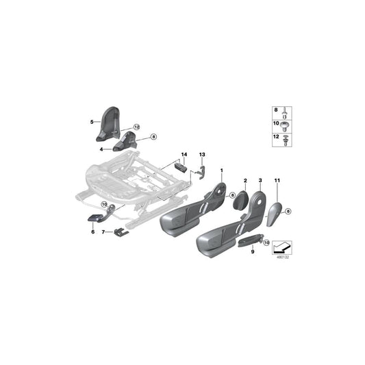 Genuine BMW 52107352694 F46 F39 F48 Handle Right (Inc. X2 18d, X2 25iX & X1 18dX)