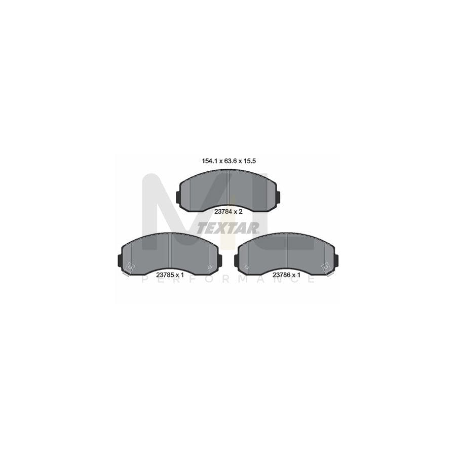 TEXTAR 2378401 Brake pad set with acoustic wear warning
