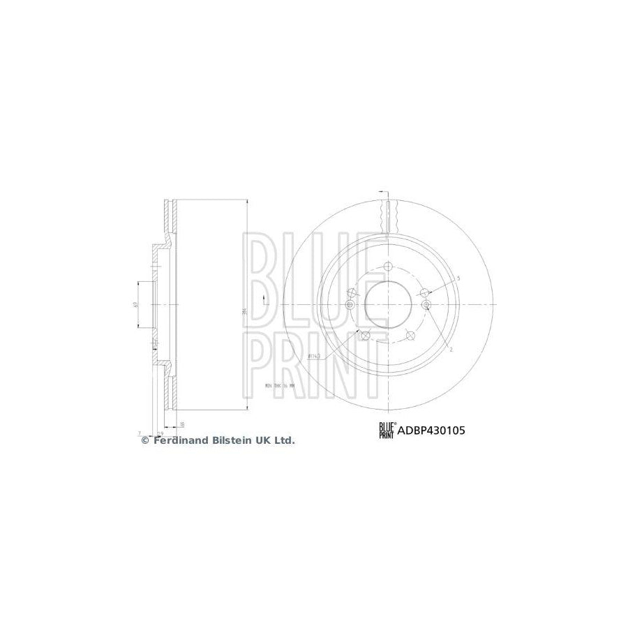 Blue Print Adbp430105 Brake Disc