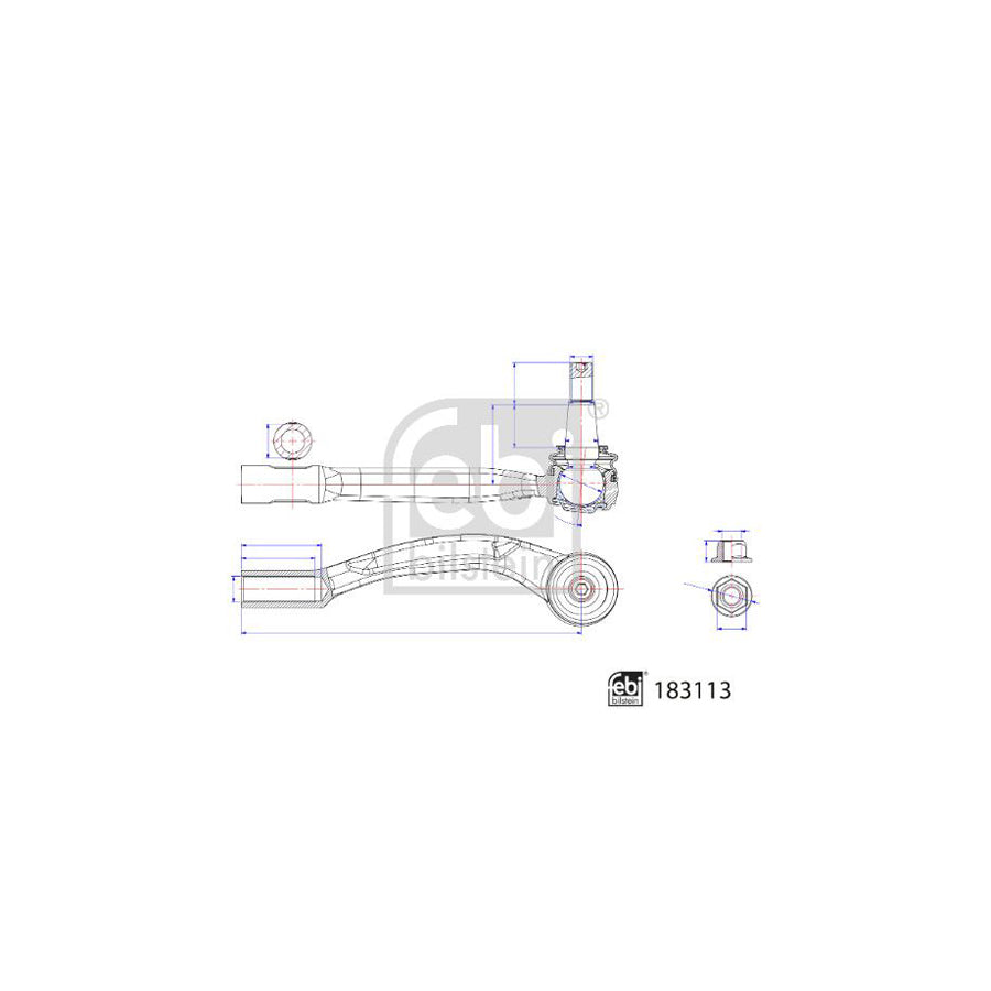 Febi Bilstein 183113 Track Rod End Suitable For Mercedes-Benz Sprinter