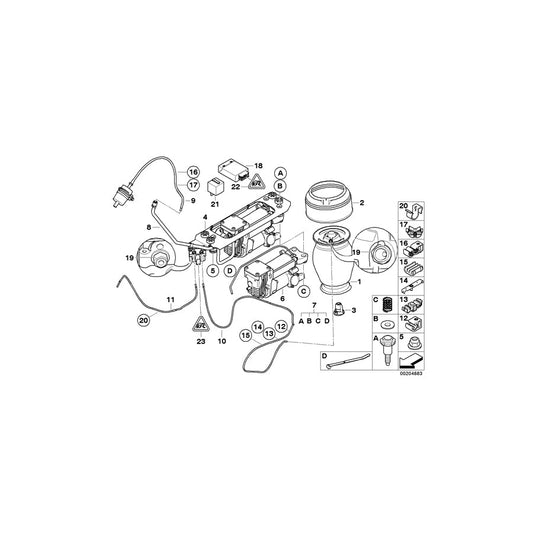 Genuine BMW 37206793219 E61 Mounting Parts Set (Inc. 520i, M5 & 530xd)