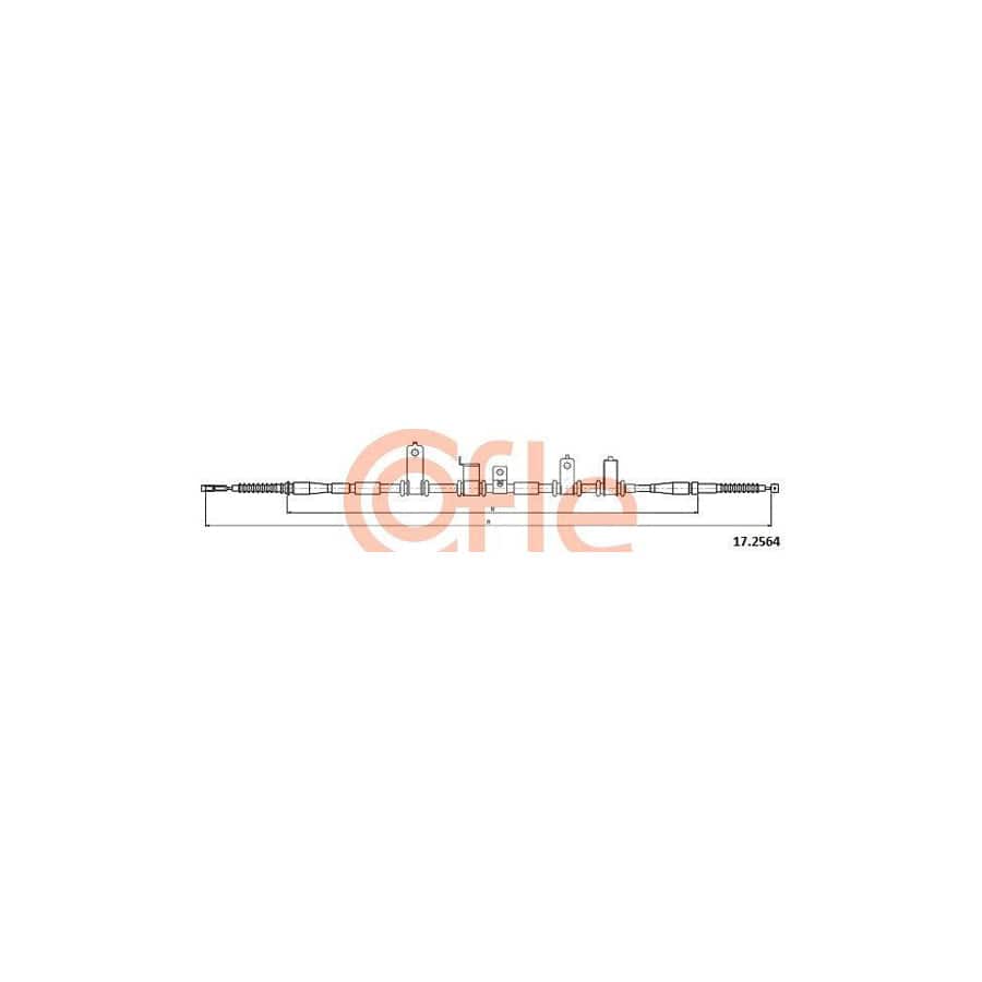 Cofle 92.17.2564 Hand Brake Cable for Hyundai Santa Fe II (CM)
