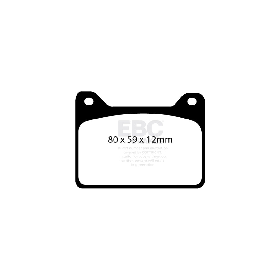 EBC DP8057RPX Wilwood Powerlite Front RP-X Brake Pads 2 | ML Performance UK Car Parts
