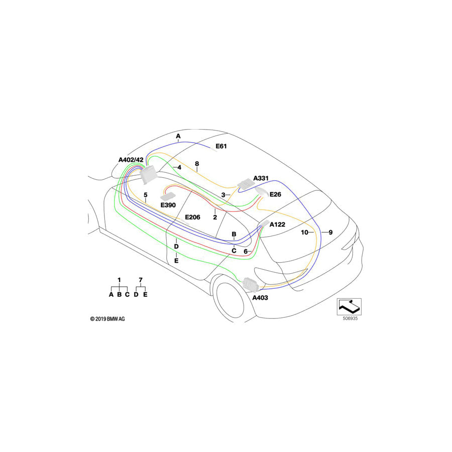 Genuine BMW 61119836545 F44 Antenna Line, Telephone L= 4227MM (Inc. M235iX, 218i & 220d)