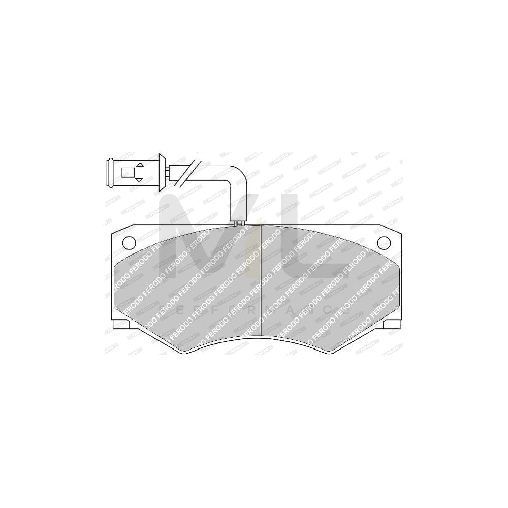 Ferodo Premier FVR709 Brake Pad Set for Iveco Daily Incl. Wear Warning Contact, Without Accessories