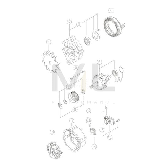 MAHLE ORIGINAL MG 482 Alternator 14V, 75A | ML Performance Car Parts