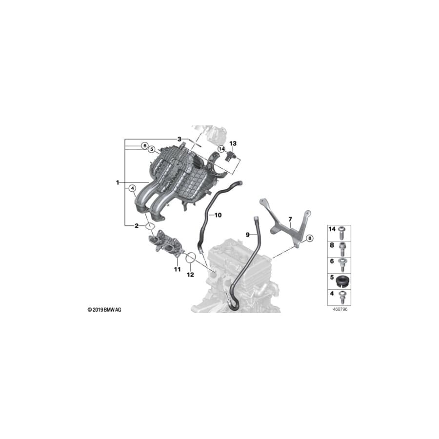 Genuine BMW 11618535548 Gasket Ring (Inc. i3)