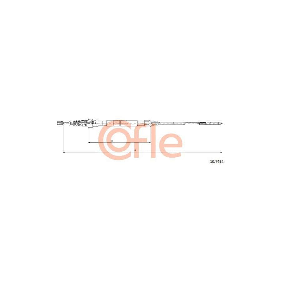 Cofle 10.7492 Hand Brake Cable for VW Passat