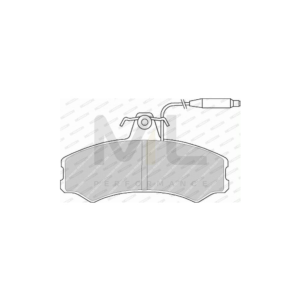 Ferodo Premier Eco Friction FVR287 Brake Pad Set Incl. Wear Warning Contact, With Brake Caliper Screws, With Accessories