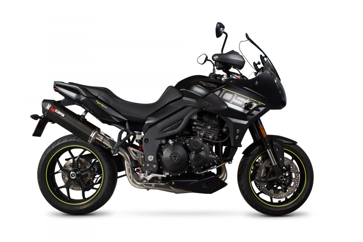 Scorpion RTR78CEO Triumph Tiger 1050 Sport  Serket Parallel Slip-On - Carbon Fibre Sleeve | ML Performance UK UK