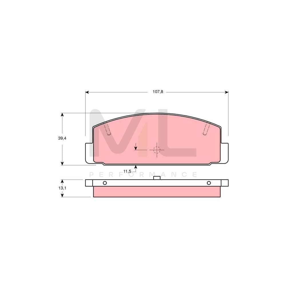 TRW Gdb3231 Brake Pad Set Not Prepared For Wear Indicator