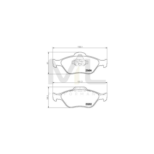 Hella 8DB 355 008-901 Brake Pad Set Not Prepared For Wear Indicator | ML Performance Car Parts