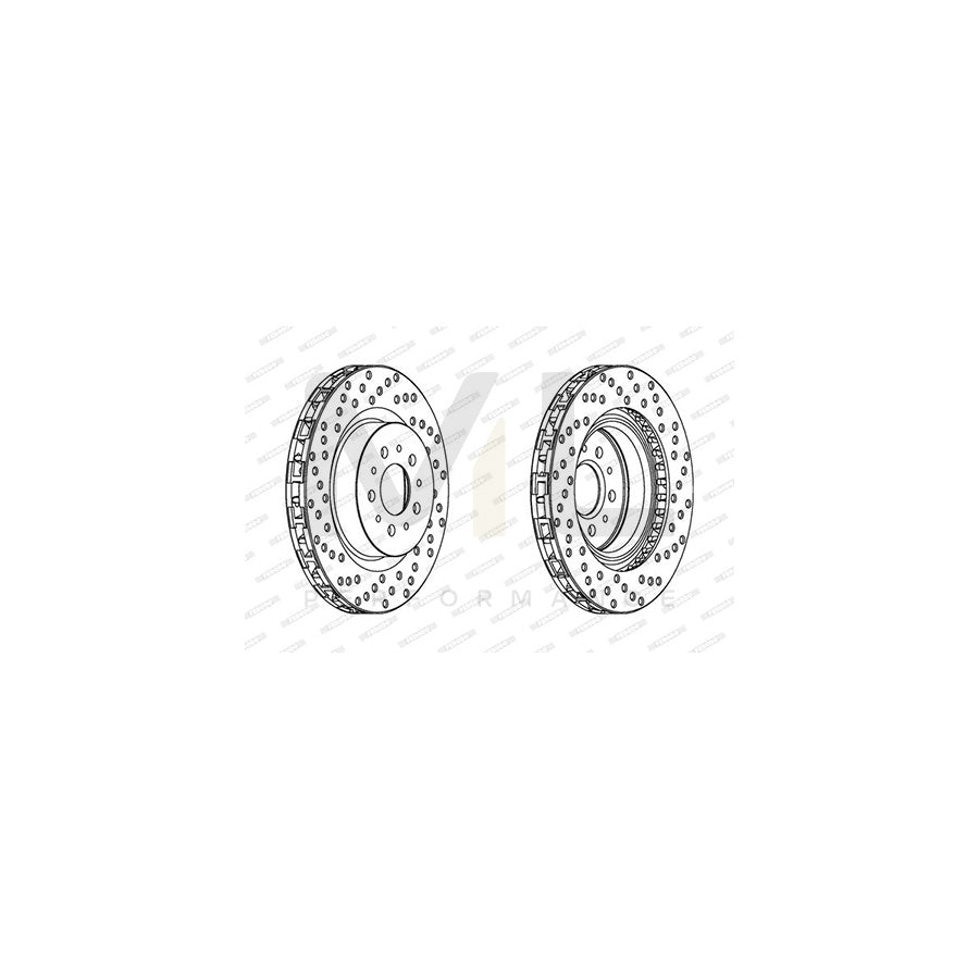 Ferodo Premier DDF1074 Brake Disc Vented, Without Bolts/Screws  - Pair