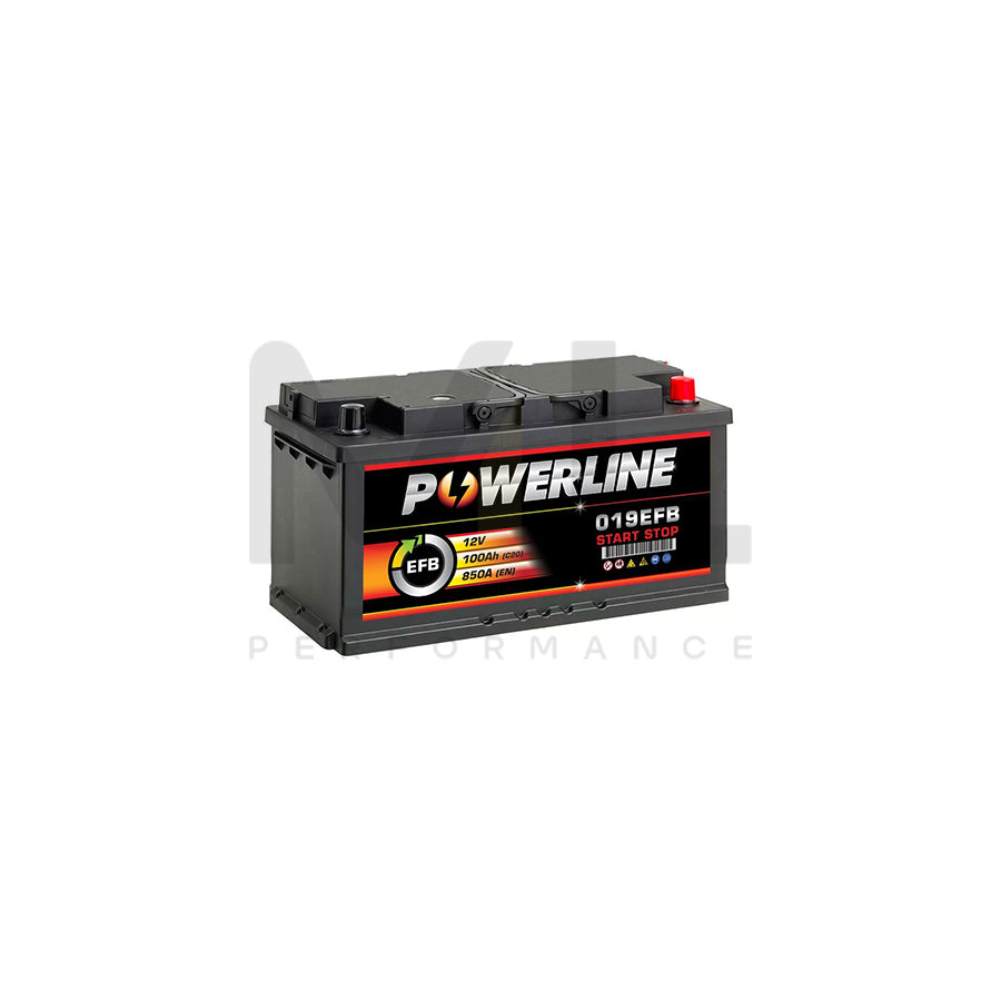 Powerline 019 EFB Start Stop Car Battery 100Ah