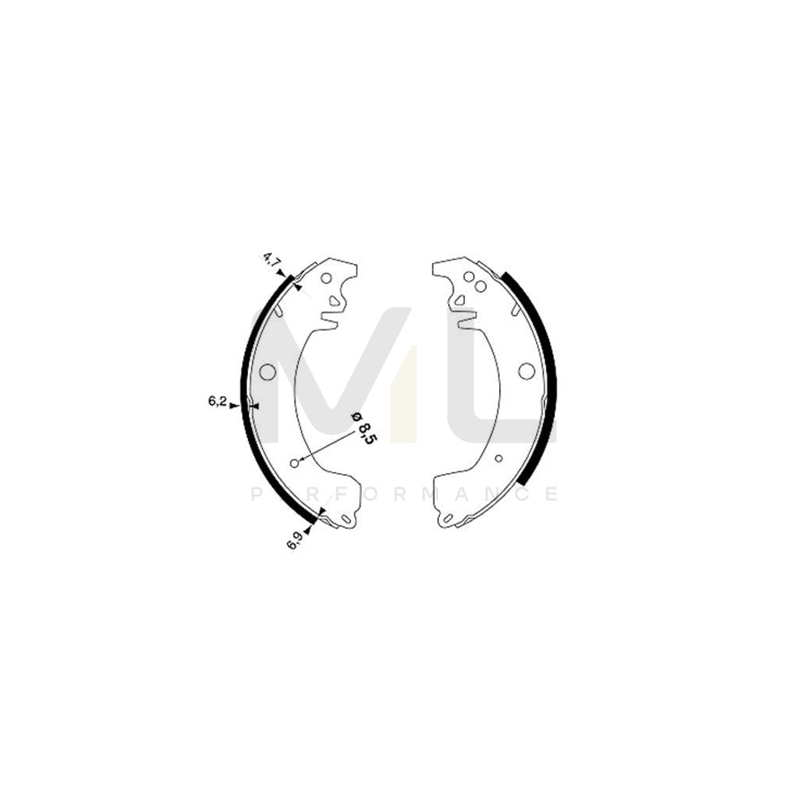 TEXTAR 91029700 Brake Shoe Set for RENAULT TRAFIC without handbrake lever