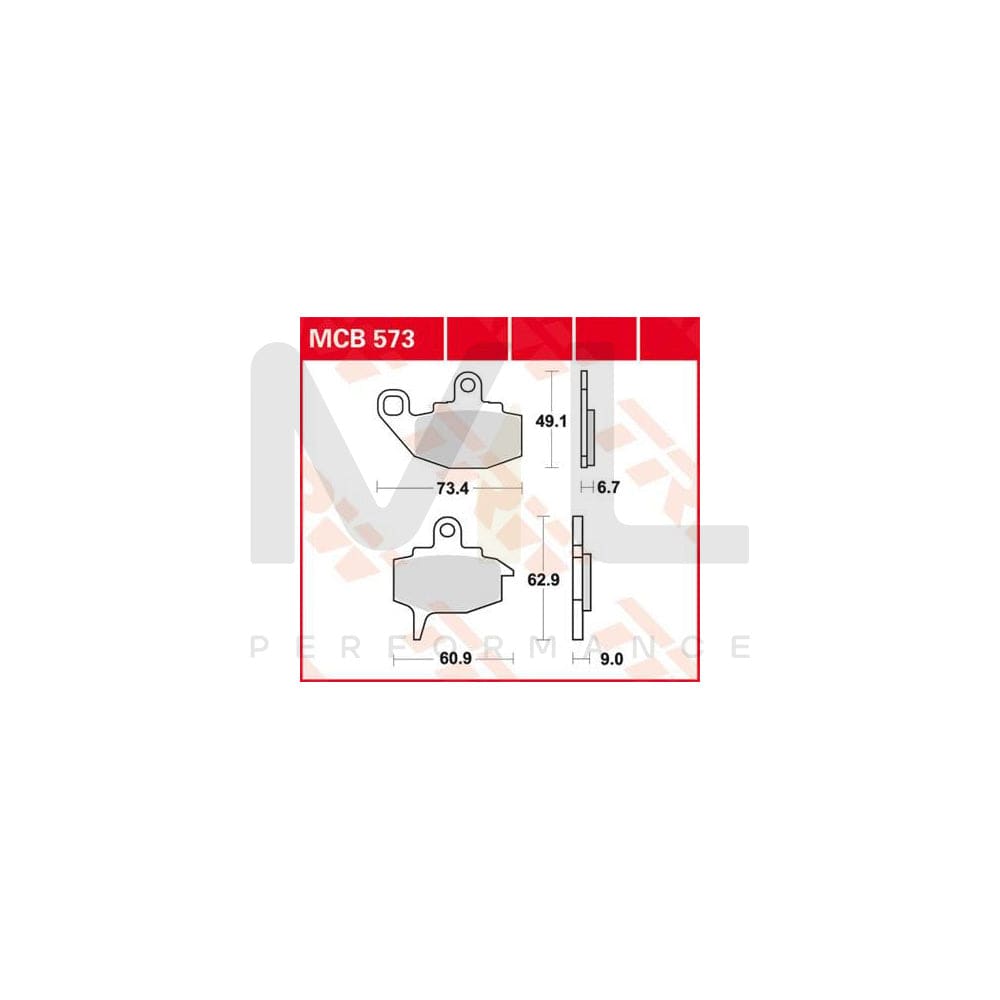 TRW Organic Allround Mcb573 Brake Pad Set