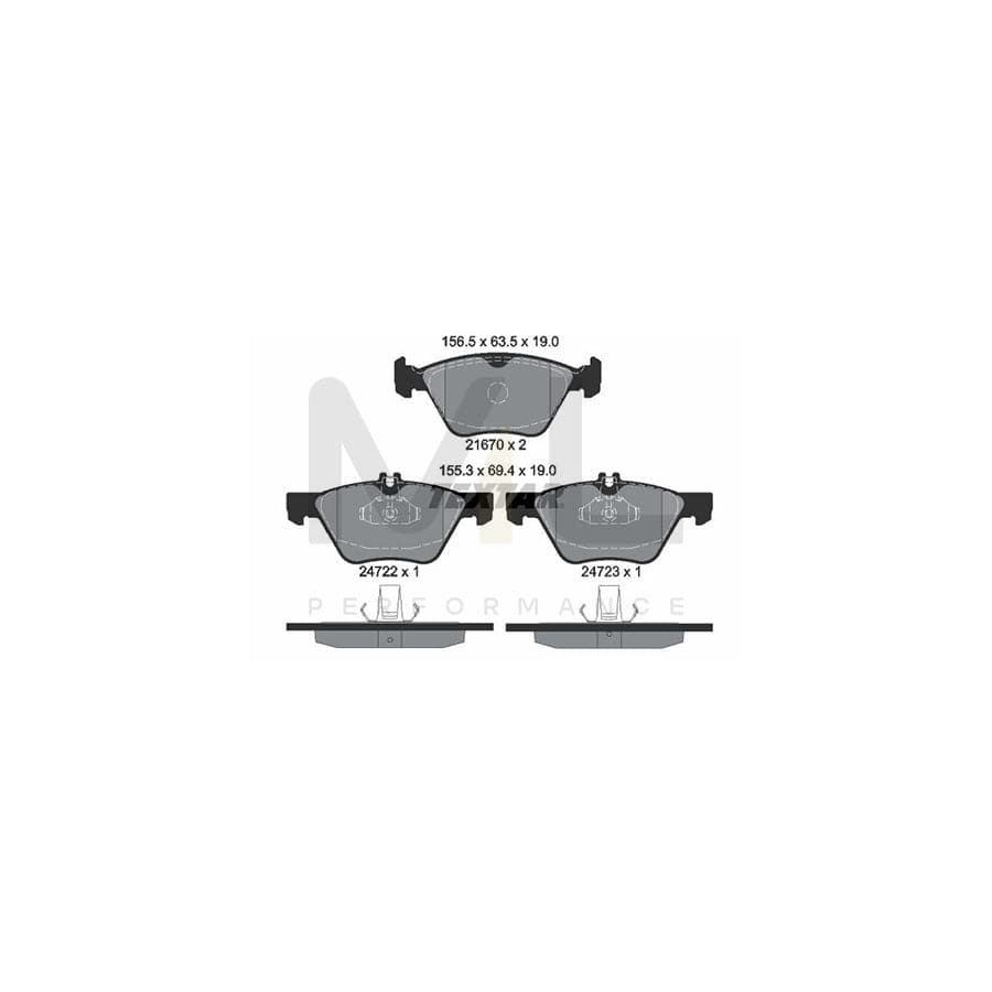 TEXTAR 2472201 Brake pad set prepared for wear indicator