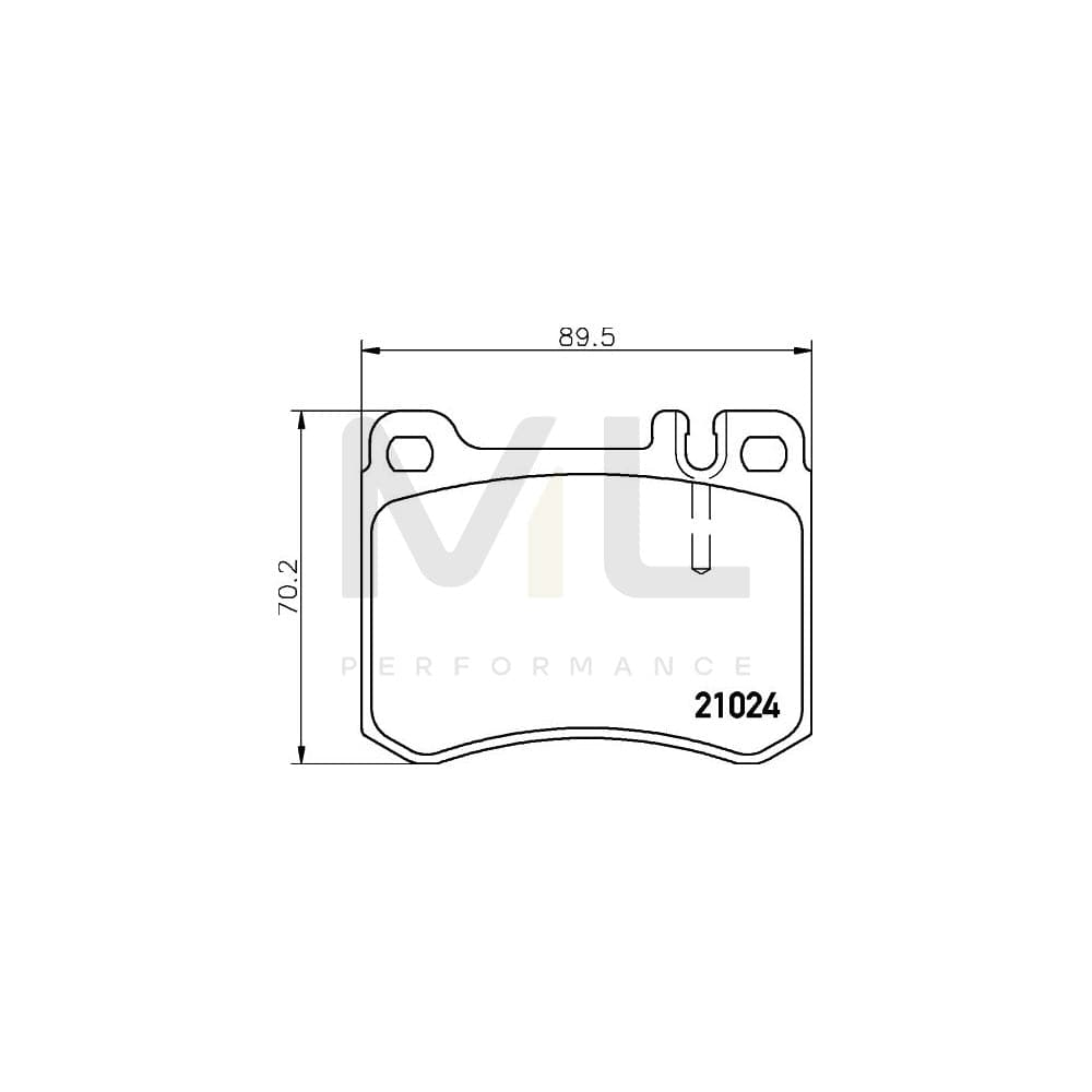 Hella 8DB 355 007-611 Brake Pad Set Suitable For Mercedes-Benz Sl Convertible (R107) Prepared For Wear Indicator | ML Performance Car Parts