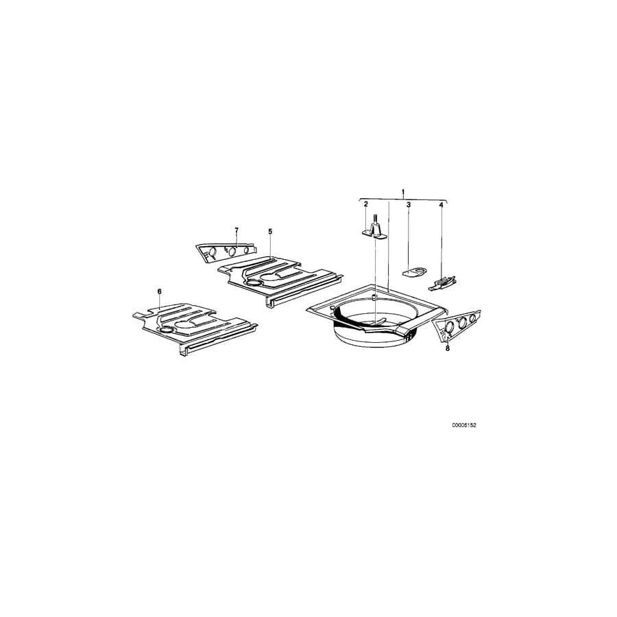 Genuine BMW 41131848270 E12 E28 Partition Right (Inc. 524td, 518 & 525e)
