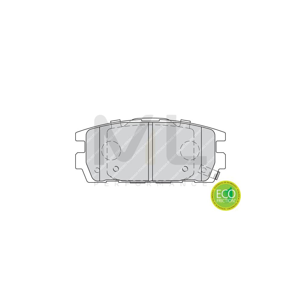 Ferodo Premier Eco Friction FDB1841 Brake Pad Set for Hyundai Terracan With Acoustic Wear Warning, With Bracket, With Accessories