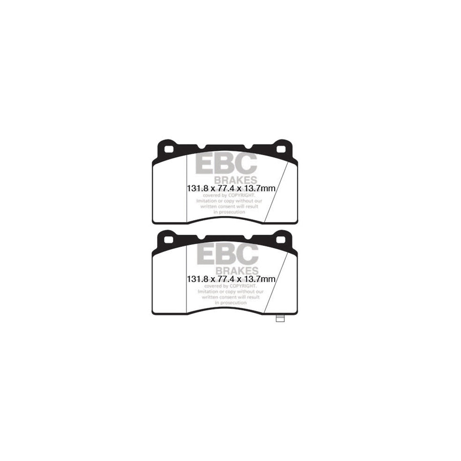 EBC DP42147R Chevrolet Holden Holden Hsv Hyundai Yellowstuff Front Brake Pads - Brembo Caliper 2 | ML Performance UK Car Parts
