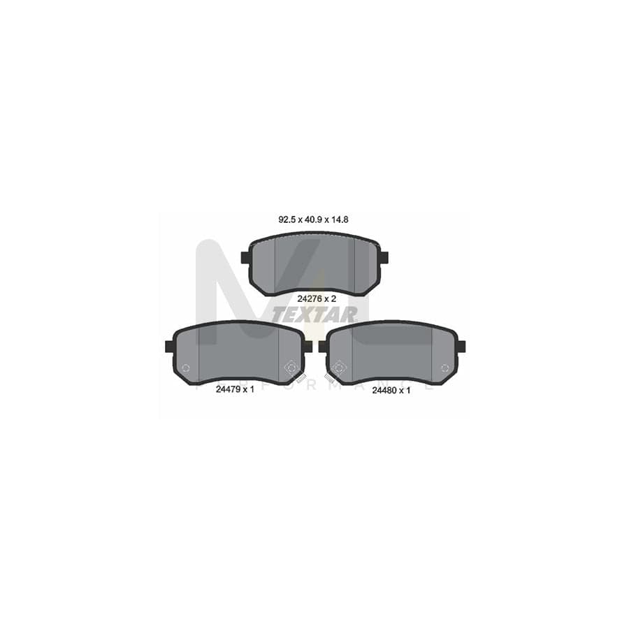 TEXTAR 2427601 Brake pad set with acoustic wear warning
